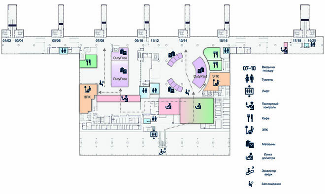 Схема 3 этажа - аэропорт Платов